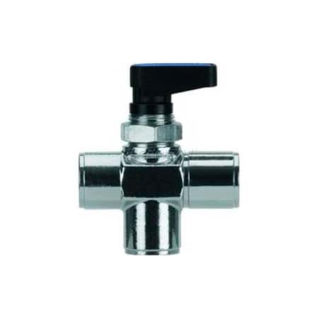 Alpha Technologies AIGNEP 3-Pos Mini Ball Valve 86700-04, Closed Center, 1/4" Female Nptf - Min Qty 4 86700-04